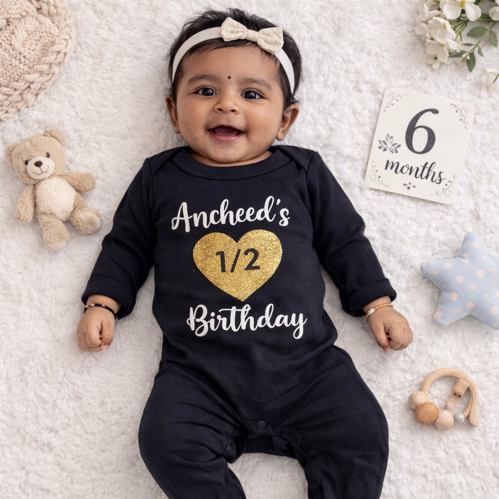 Heart Half Birthday (Custom Name)