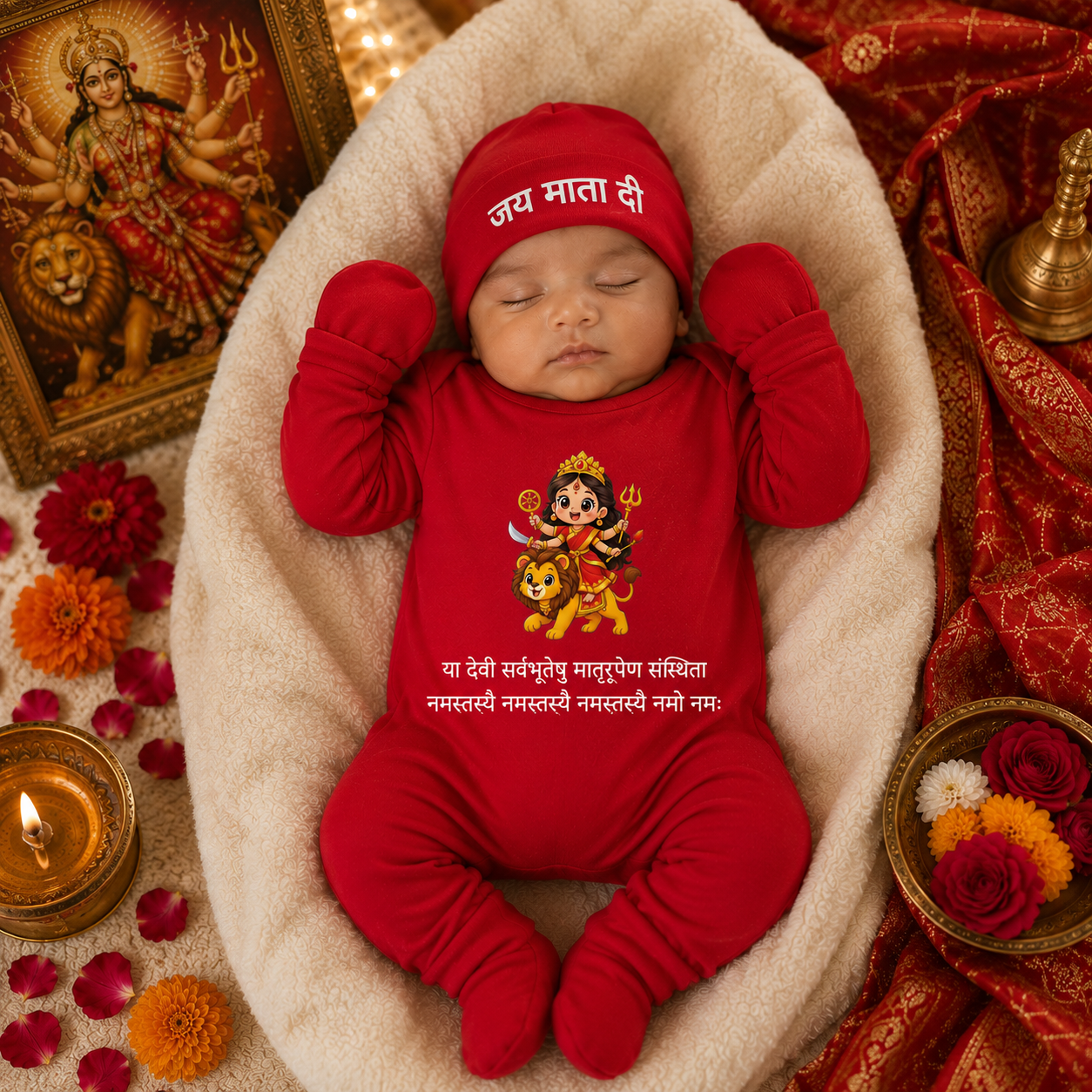 जय माता दी 🙏 4 PCs Jumpsuit Set.