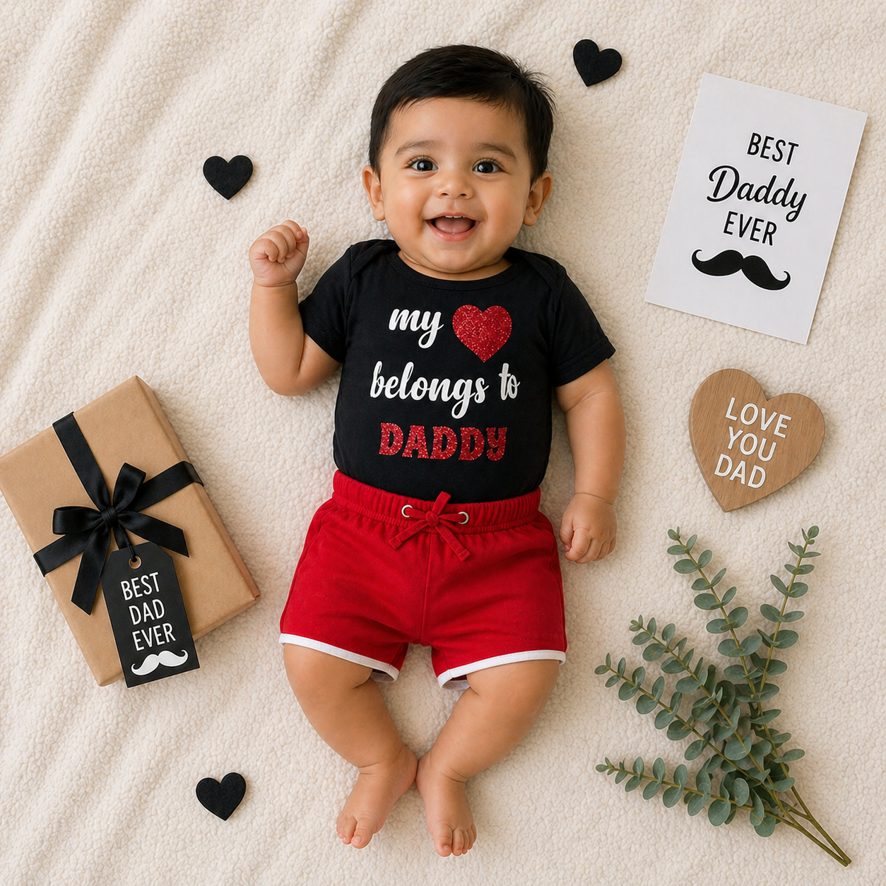 My heart belongs to Daddy (Onesie+Shorts)