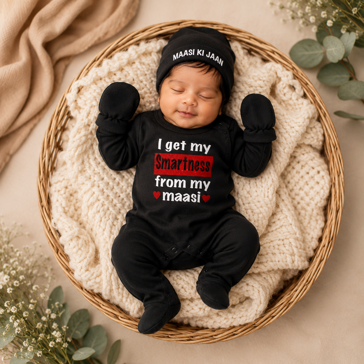 Smartness Maasi (Jumpsuit+Cap, Mittens & Booties)