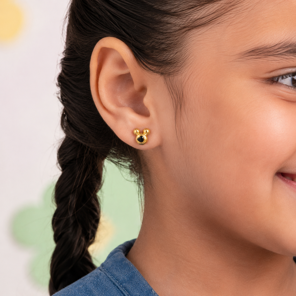 Minnie- Heart Inset Studs|18k Gold Plated