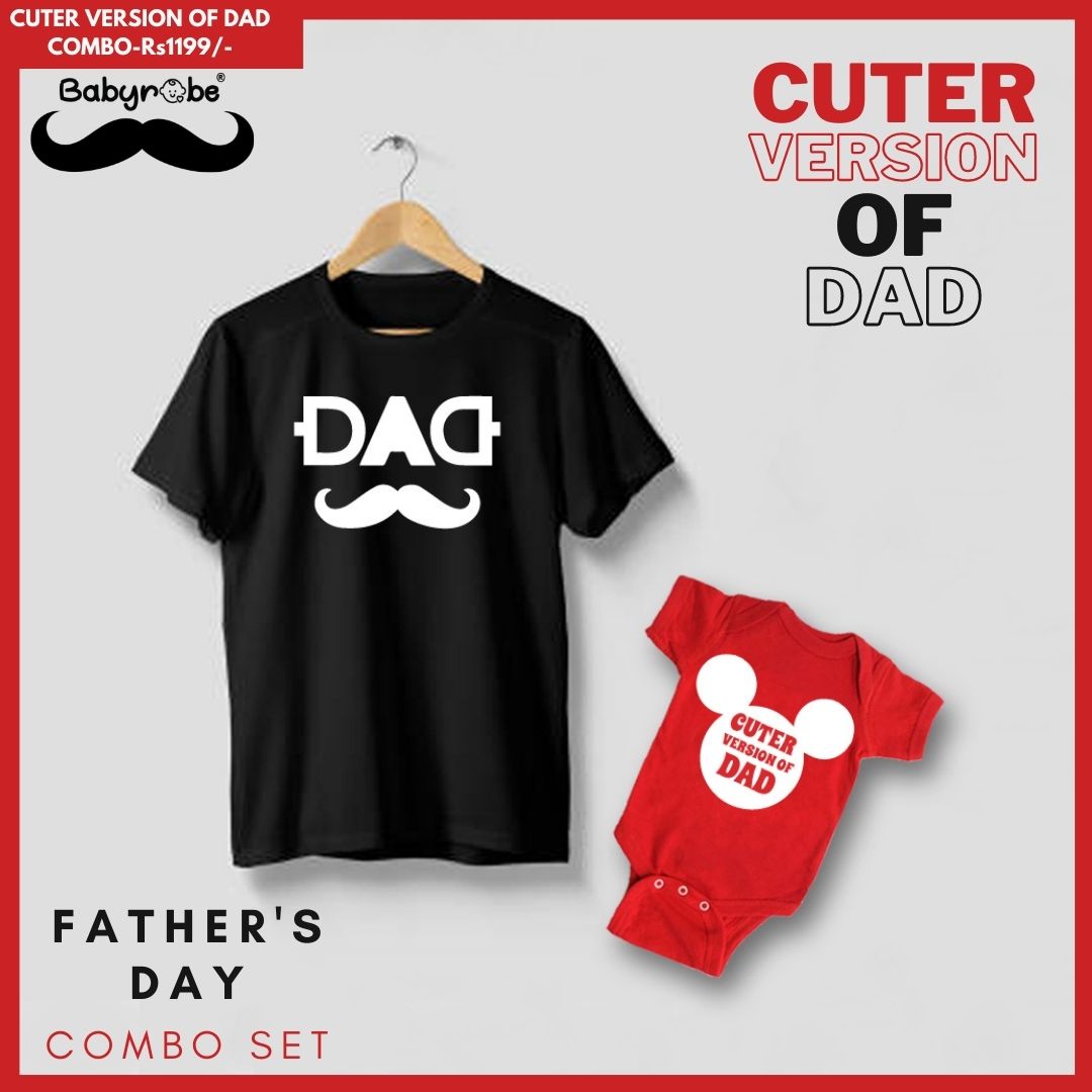 "Celebrate Father's Day with a personalized baby onesie & T-Shirt Combo Set ."