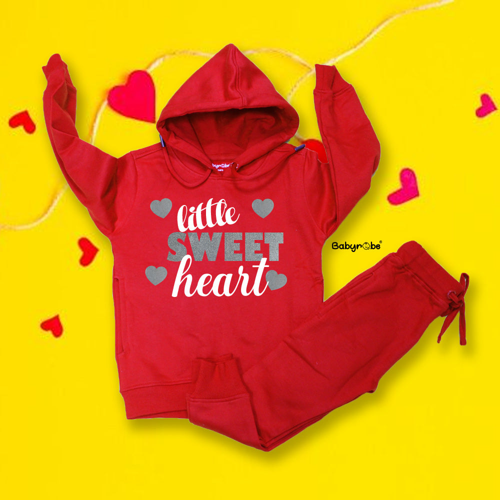 "Custom name Valentine's Day Hoodie & Trackpants Woolen for your little one."