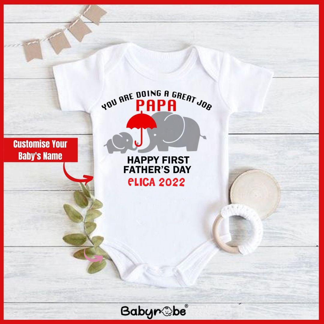 "cotton Romper making it the perfect gift for Father's Day."