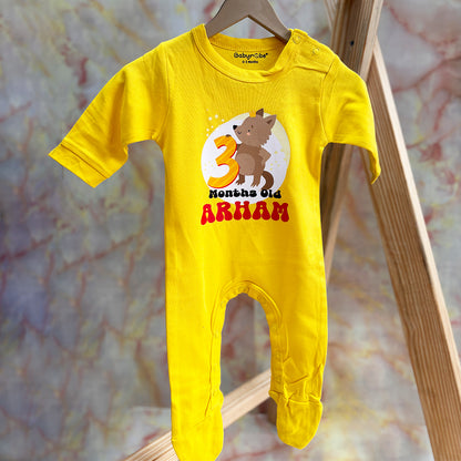 Soft and comfortable baby jumpsuit with custom name and design" 3  month Celebrate your little one’s milestone with a custom name  .