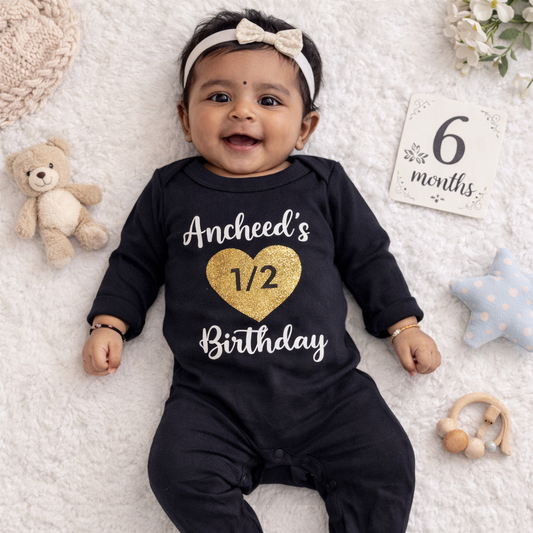 Heart Half Birthday (Custom Name)