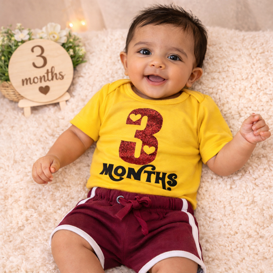I Am 3 Months Old Onesie+Shorts