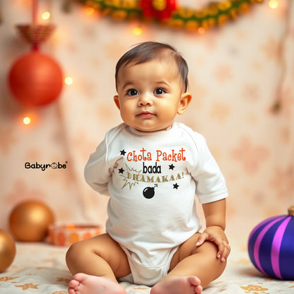 "Soft and comfortable baby cotton onesie with custom name."