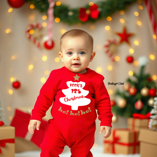 "Custom baby jumpsuit  with custom message "
"Soft and comfortable baby jumpsuit Newborn onesie ,Custom baby bodysuit, christmas dress "



