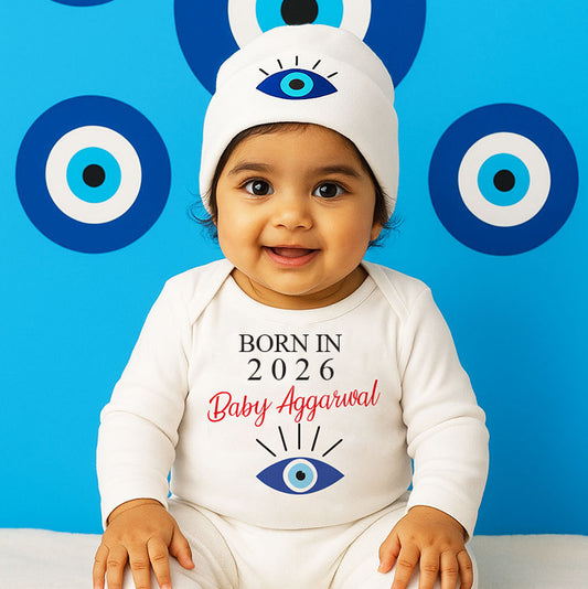 Born In 2026 Evil Eye Set (Custom Surname)