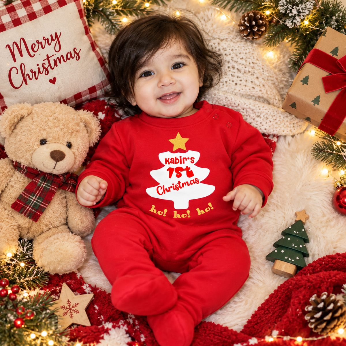 Custom Name First Christmas Ho! Ho! Ho!