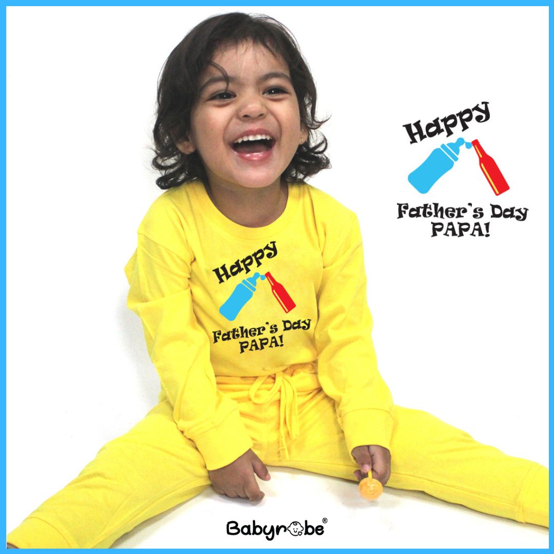 "Celebrate Father's Day with a personalized T-Shirt & Pajama Set."