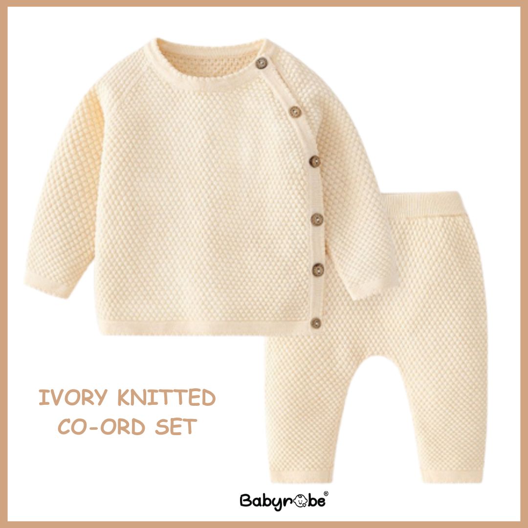 Ivory Waffle Knitted Co-Ord Set