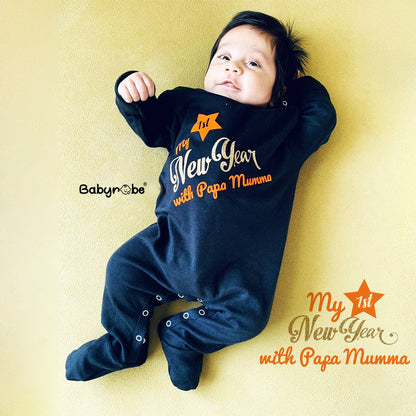 "Soft and comfortable baby jumpsuit with custom name."