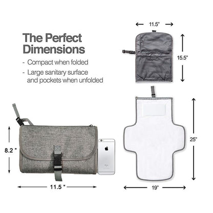 Portable Diaper Changing Mat, Waterproof, Travel Friendly