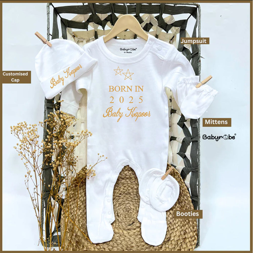"Personalized jumpsuit set  for baby, perfect for newborns Baby."
