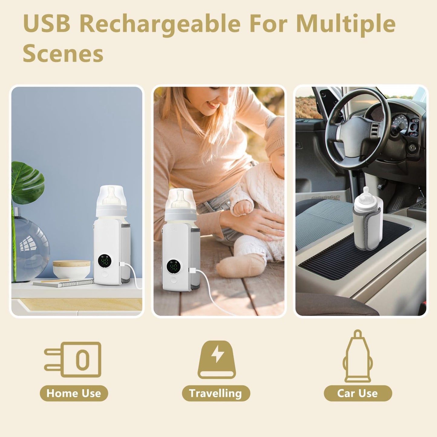 Portable Baby Bottle Warmer- LED Display