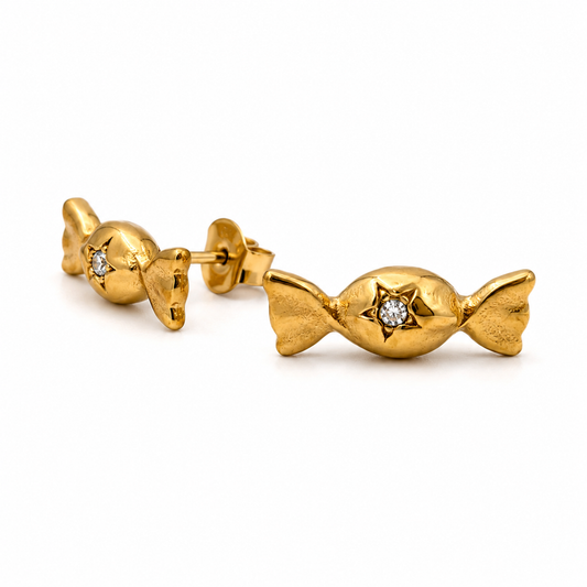 Candy Gold Stud Earrings