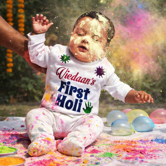 Baby's  FIRST HOLI (Custom Name)