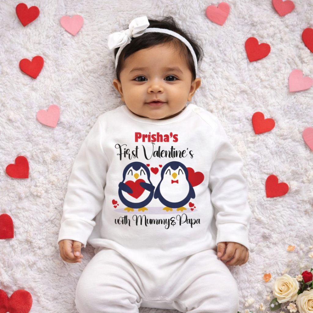 Custom Name 1st Valentine's With Mummy & Papa