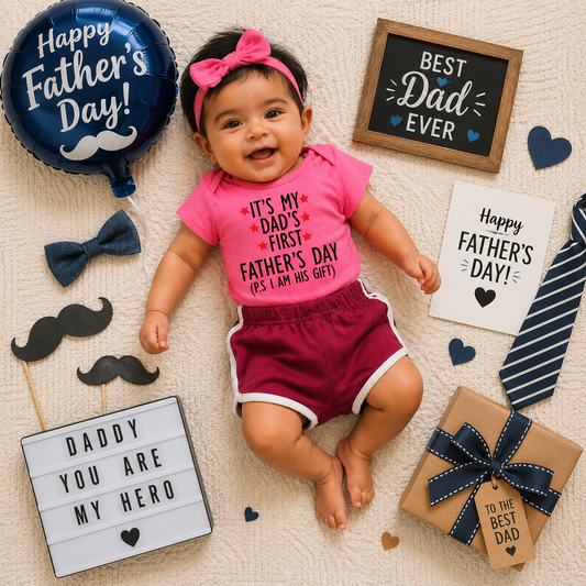 First Father's Day (Onesie+Shorts)