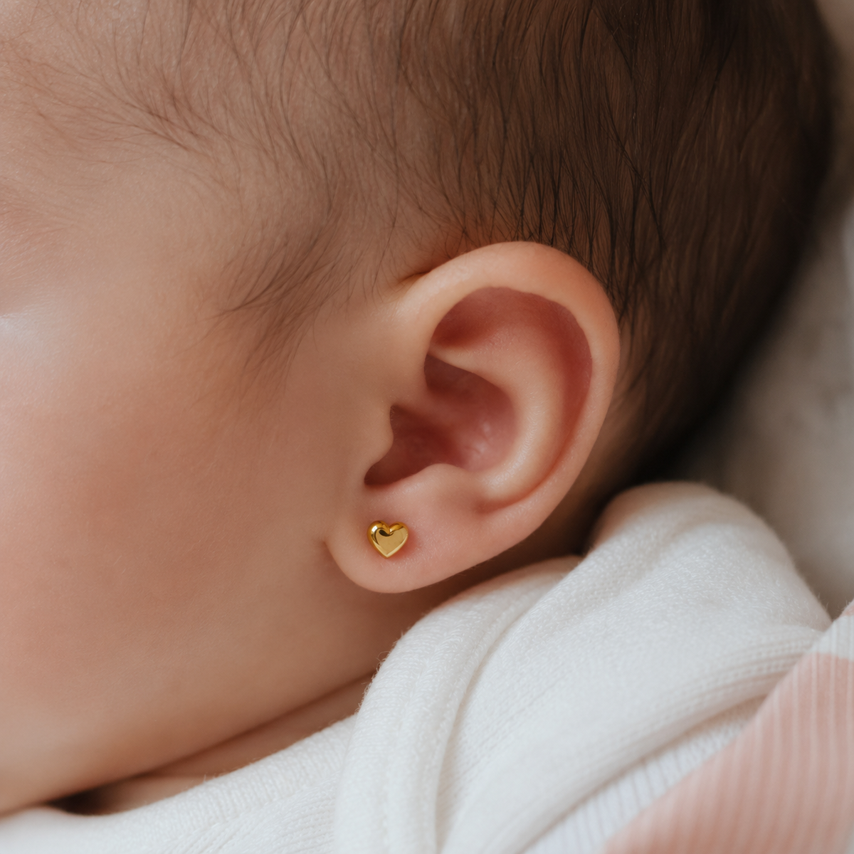 Hearty-Heart Golden Studs |18k Gold Plated