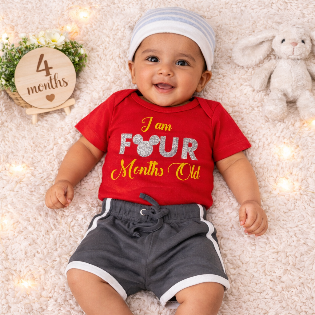 Four Months Old Onesie