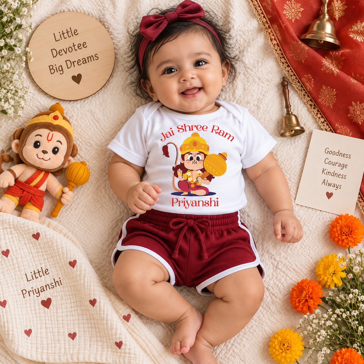 Jai Shree Ram Onesie+Shorts