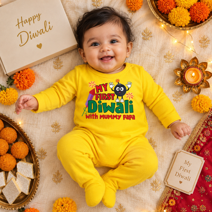 My First Diwali With Mummy Papa