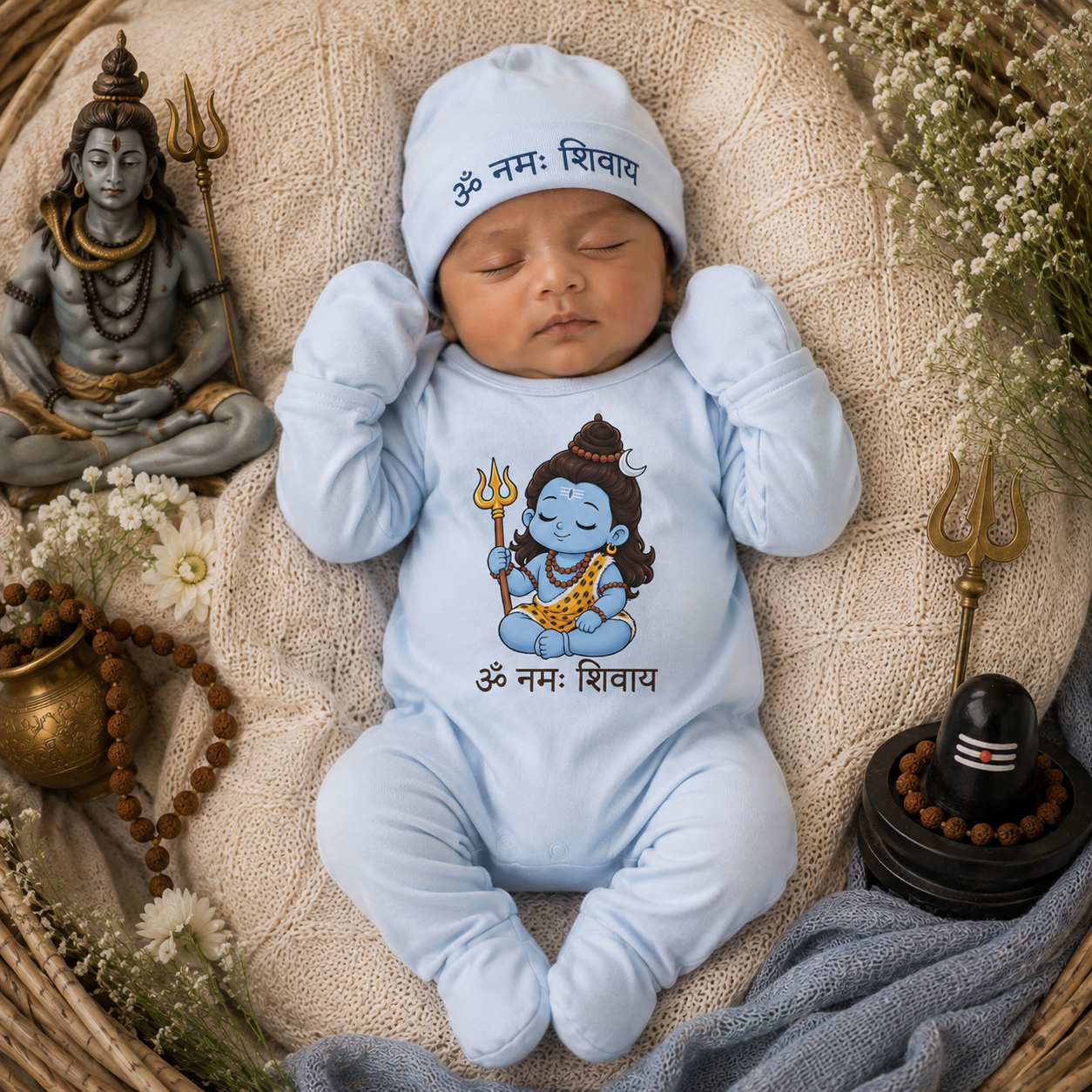 ॐ नमः िशवाय 4 PCs Jumpsuit Set.