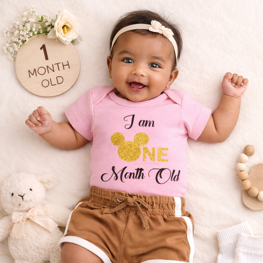 I am one month old (Onesie+Shorts)