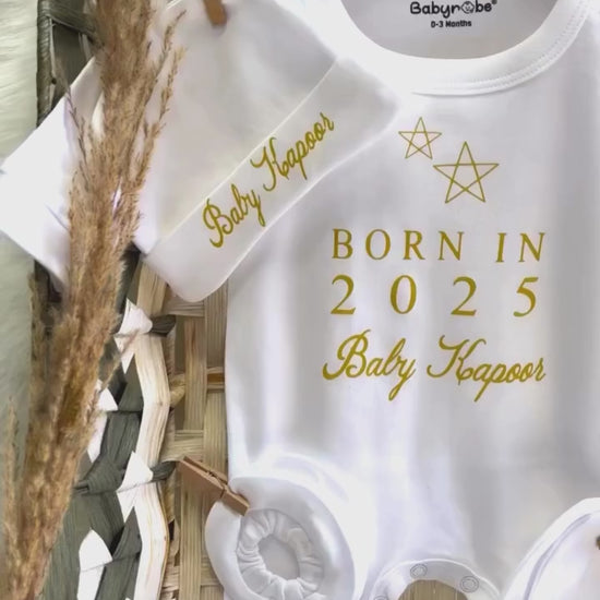 born in 2025 baby homecoming jumpsuit set 