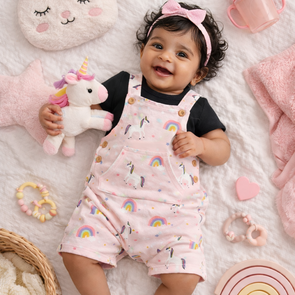 The Unicorn Dungaree Set