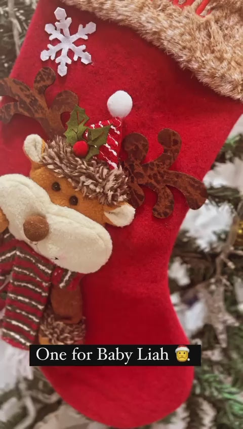 Christmas stocking bag,  red bag, Christmas Personalized bag ,new design 