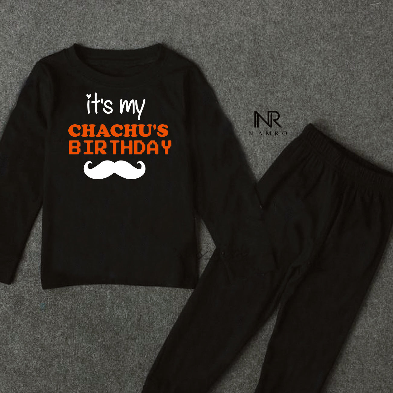 "Custom name Chachu's Birthday  T-Shirt & Pajama Set  for your little one."