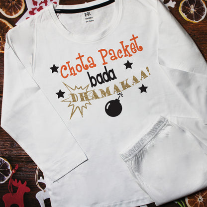 " Soft, cozy _T-Shirt & Pajama set customized with your baby’s name ." 