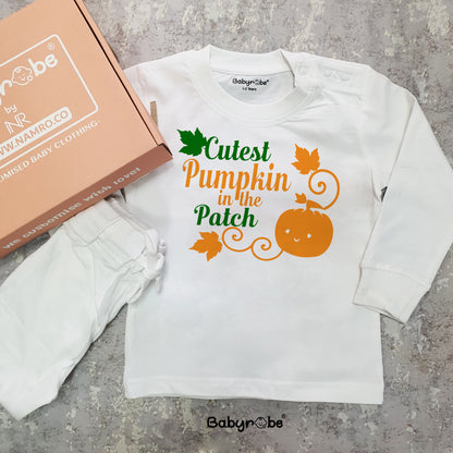 "Personalized T-Shirt &  Pajama set  for baby, perfect for Halloween."