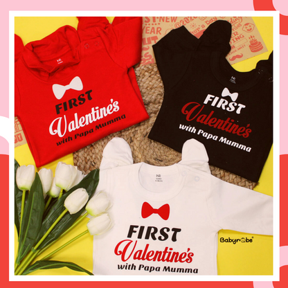
"Custom name Valentine's Day jumpsuit for your little one."
