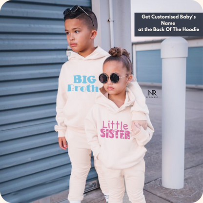 Big Brother and Little Sister (Hoodie+Trackpants Woolen Set)