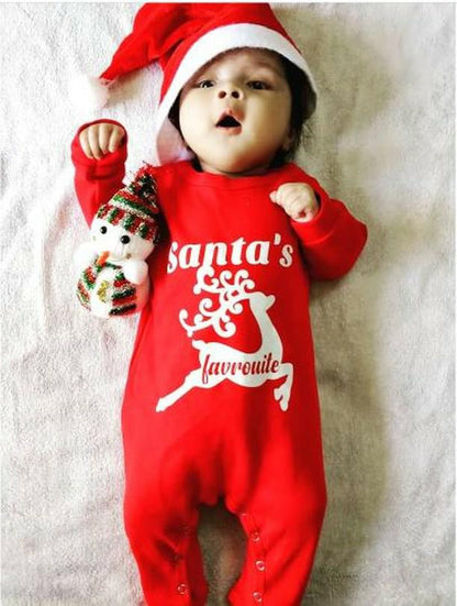 "Santa’s Little Helper’ in red , Soft, cozy onesie customized ,Custom baby apparel,Newborn onesie"
