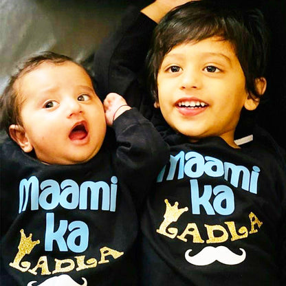 "Soft and comfortable baby jumpsuit and T-Shirt & Pajama set with custom name."