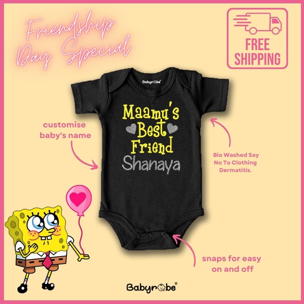 "Celebrate Maamu's Best Friend with a personalized baby onesie."