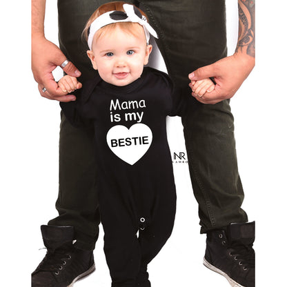 "Soft and comfortable baby jumpsuit with custom name and design."