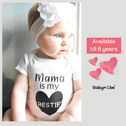 "Cute baby onesie with a custom graphic and soft cotton fabric."