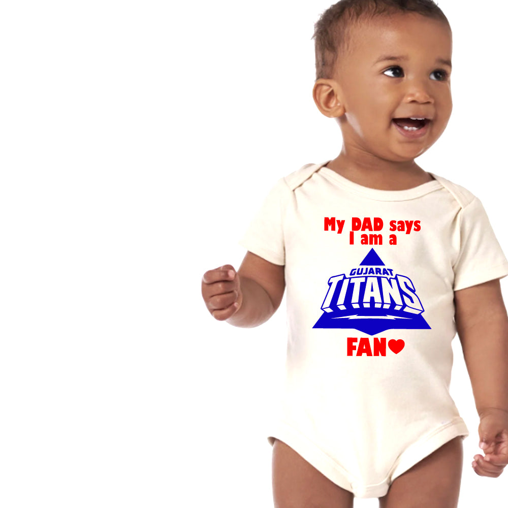 "Customizable IPL  baby outfit with name."