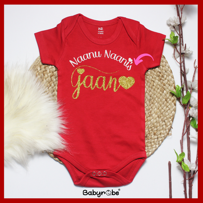 "Personalized newborn onesie with cute illustration and comfy fit"
