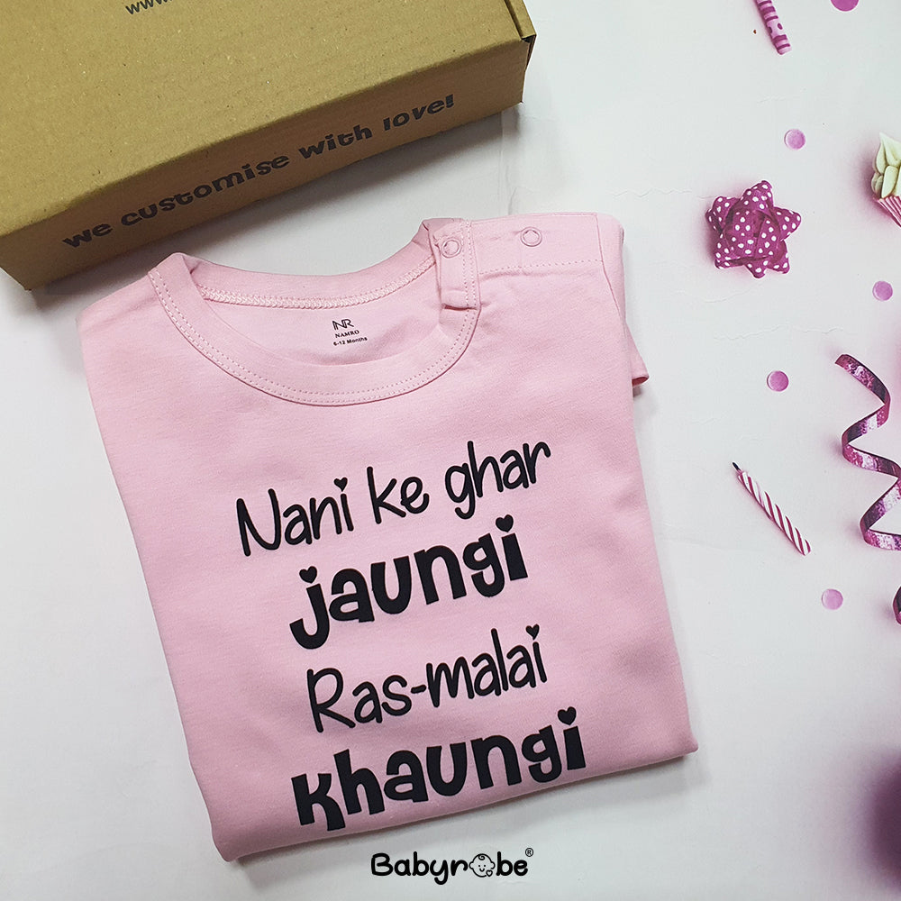 "Soft and comfortable baby jumpsuit with custom name and design."

