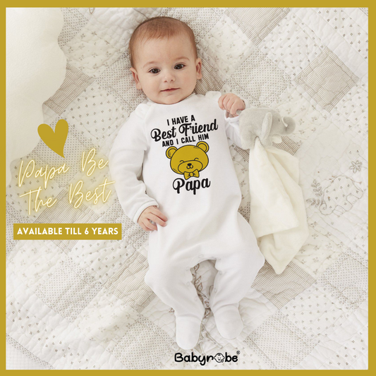 "Sweet custom name jumpsuit for celebrating Papa."
