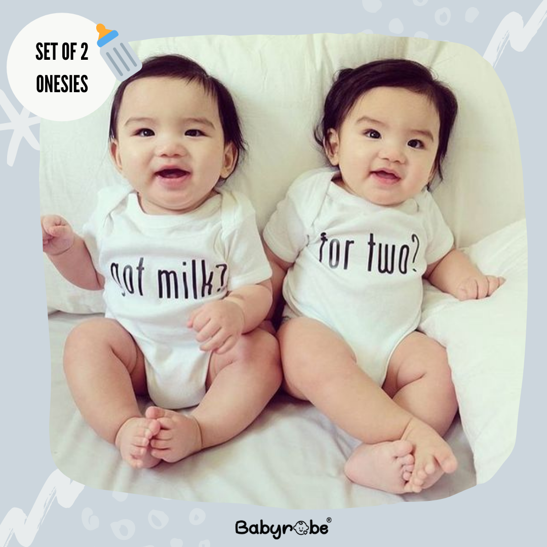 Two Baby Robe Got Milk, For TWO? (Set of 2) – Baby robe by namro