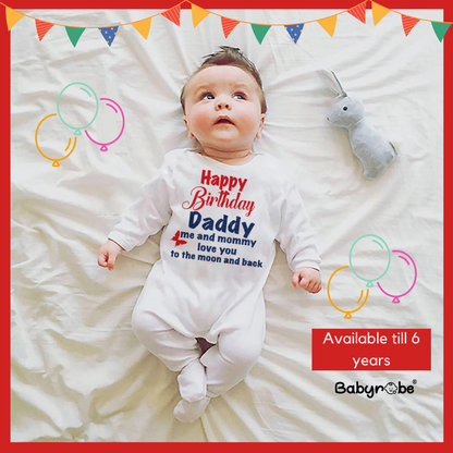 "Adorable custom jumpsuit for babies with unique artwork and cozy fit."